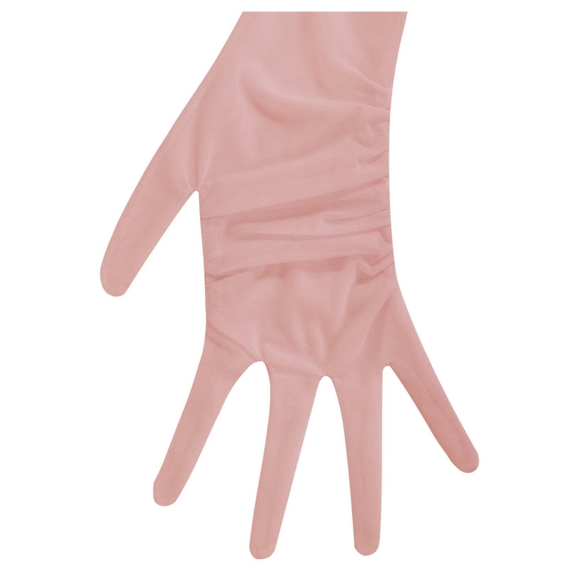 🩷 Qira Blush Mesh Opera-length Gloves 🩷 - Picture 7 of 13